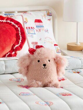 Target PILLOWFORT NWT Poodle Kids' Mini Weighted Plush Throw pillow -pink